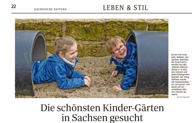 Read more about the article Die schönsten Kinder-Gärten in Sachsen werden gesucht – Ein toller Artikel in der SZ